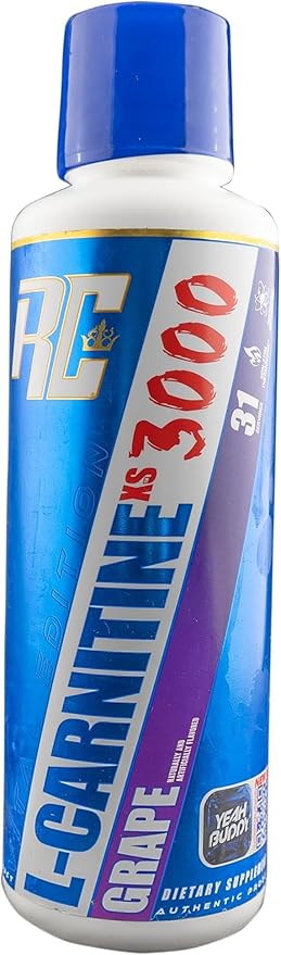 Ronnie Coleman L-Carnitine 3000,Liquid Dietary Supplement,31 Servings (473.28 ML Pack Of 1, Grape)